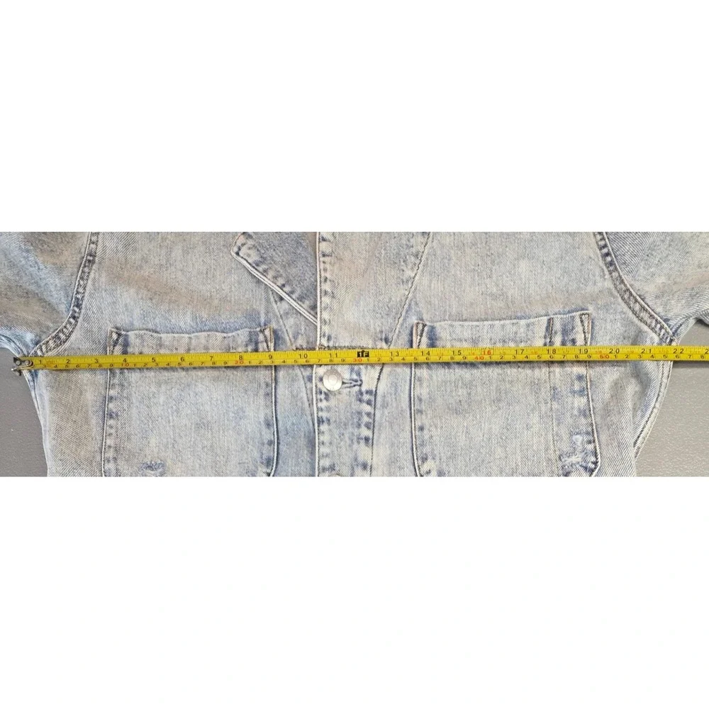 Pistola Womens L Grover Denim Jumpsuit Boiler Suit in Light Wash